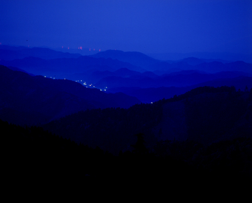 八丁林道ピークから周山